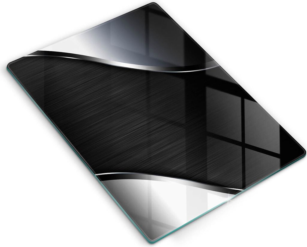 Abdeckung Glas - Küchenabdeckung - 40x52 cm - Abdeckplatte - Metallabstraktion