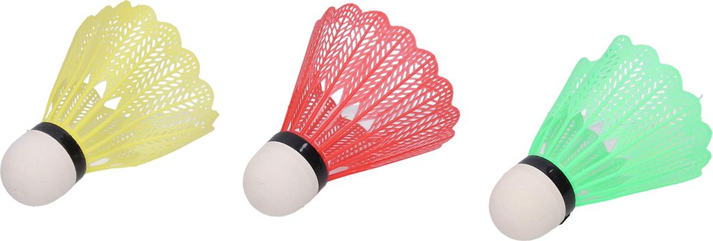 Badminton-Körbe, bunt, 3 Stück