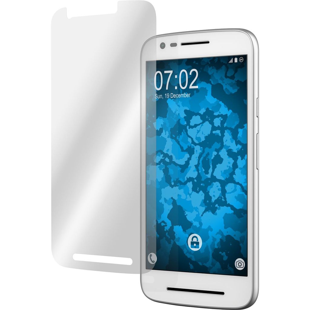 2er-Pack PhoneNatic Displayschutzfolien klar kompatibel mit Lenovo Moto E3