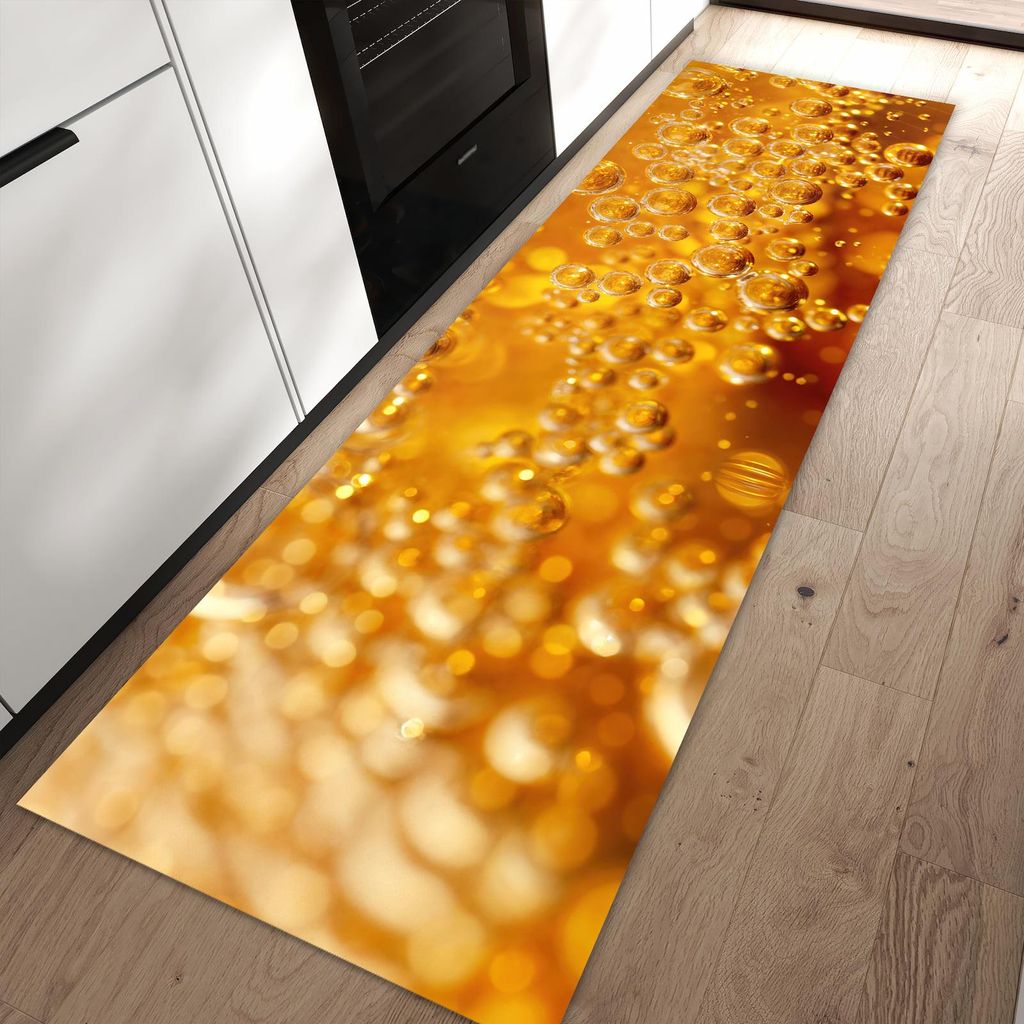 Küchenteppich 60x90cm rutschfest & abwischbar PVC Läufer - Sprudelnde Blasen