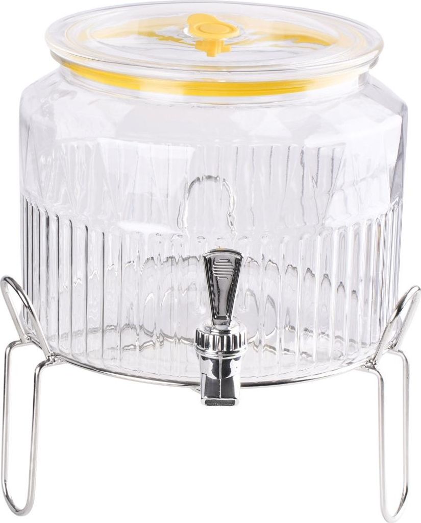 PRIMA DECO PET-Kunststoffkrug mit Standhahn 5,6l für Limonade Säfte Getränke