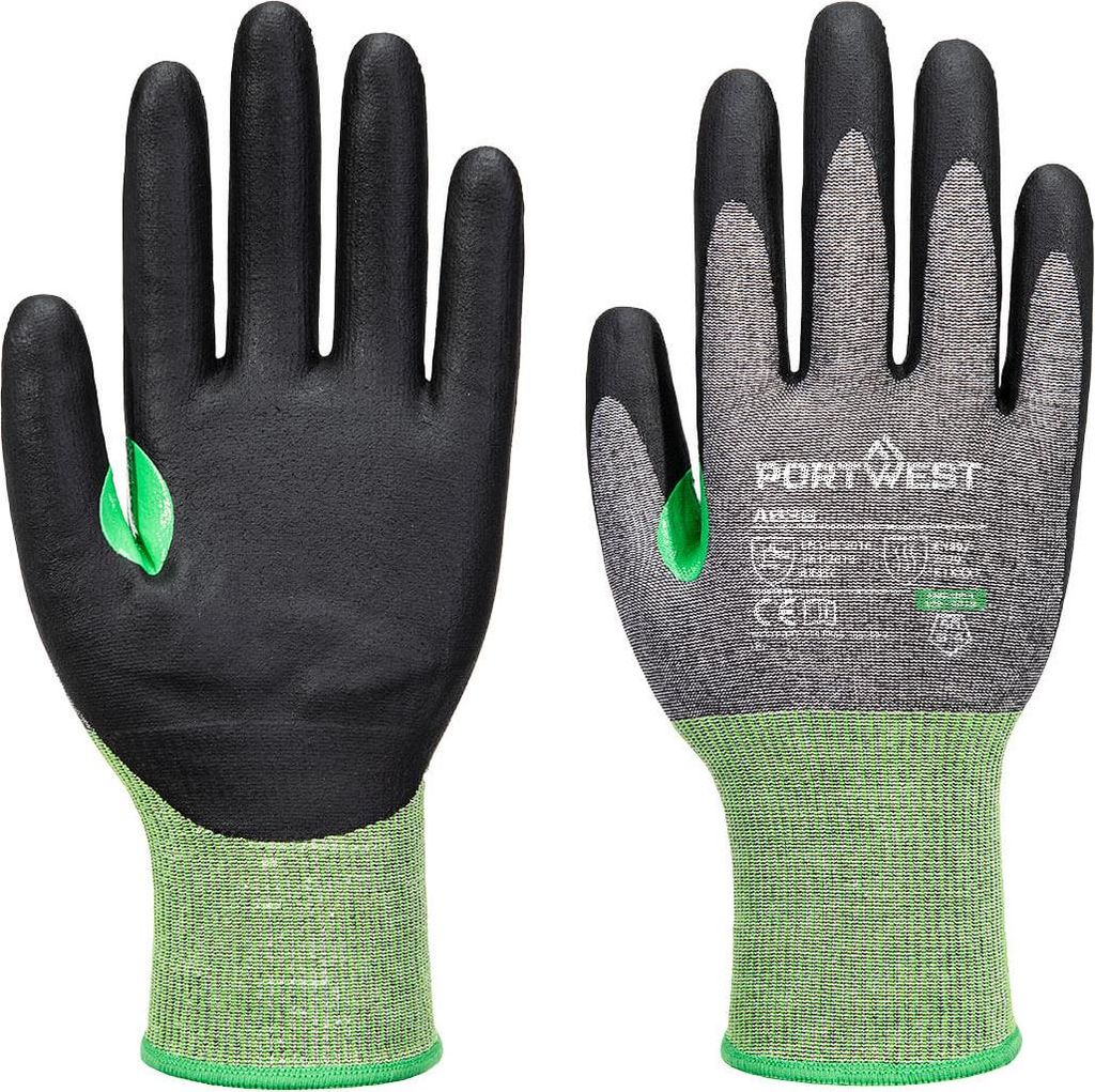 Gant Coupure Ct C18 Micro-Schaum Nitril - Größe S - Grau/Schwarz - Portwest