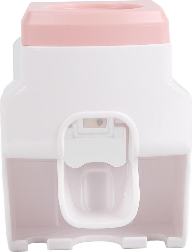 Automatischer Zahnpastaspender Squeezer mit Zahnbürstenhalter Wandmontage für Badezimmer Erwachsene KinderPink