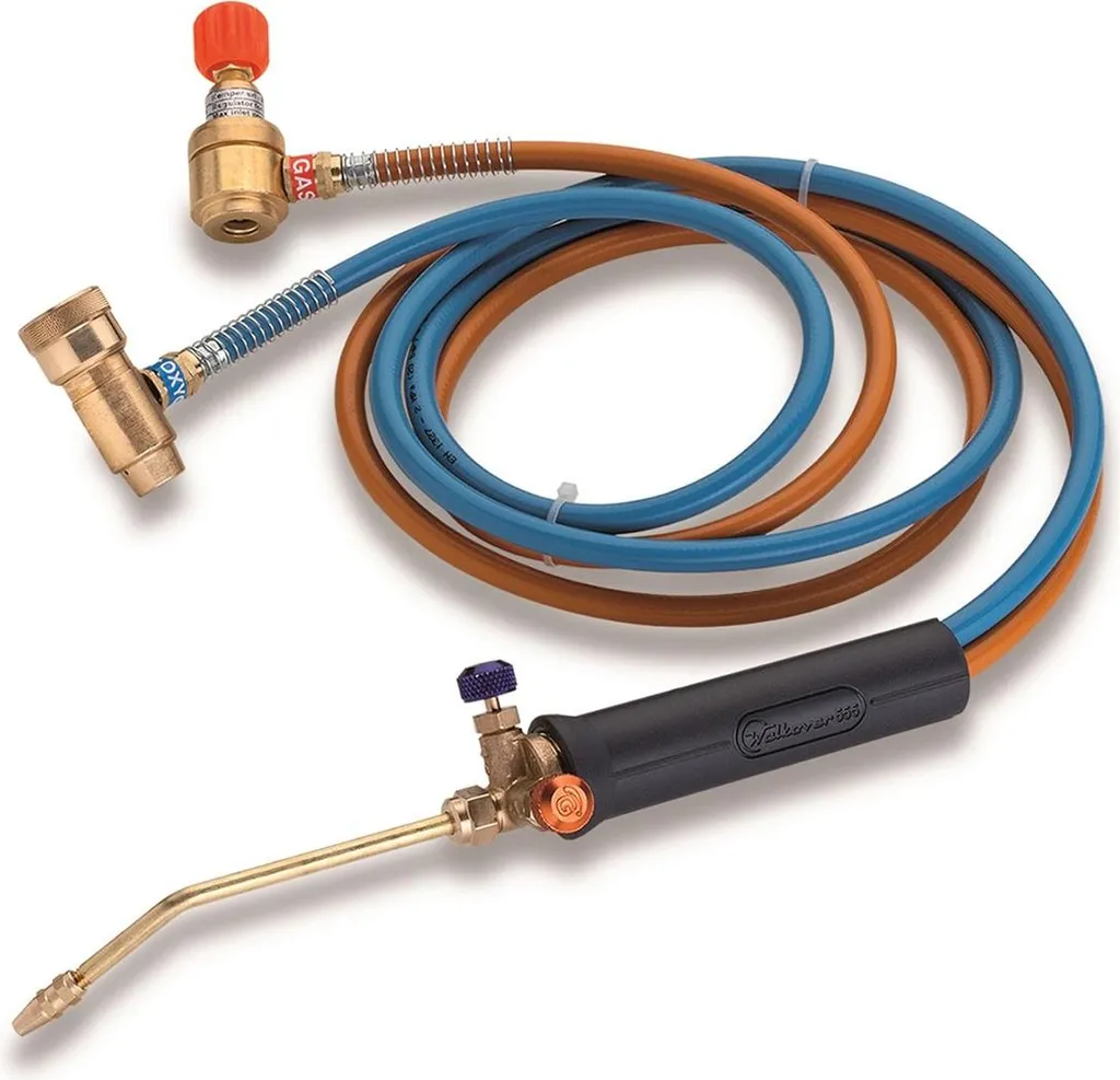 Kit Chalumeau pour Brasage Cuivre Oxygène et Gaz Propane Tuyaux 1.5m
