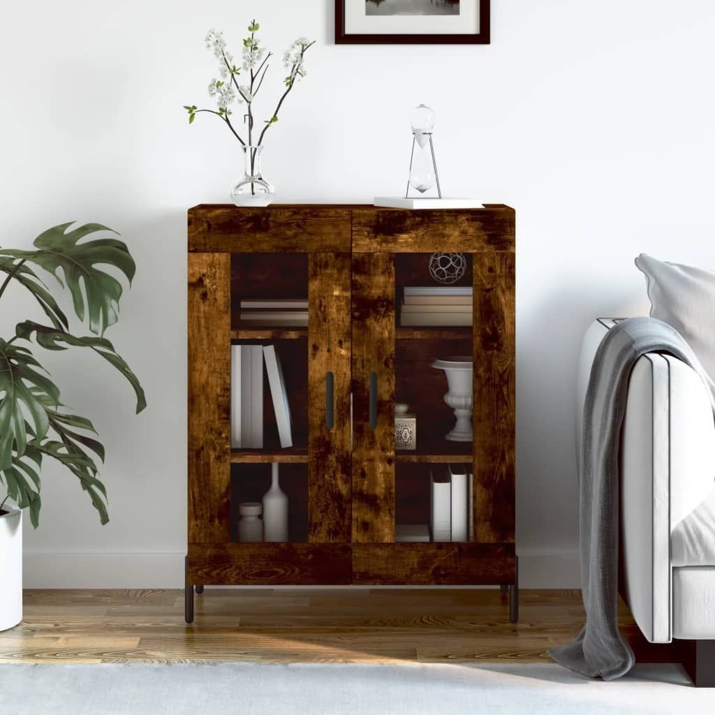 Möbel Sideboard Räuchereiche 69,5x34x90 cm Holzwerkstoff - Kommoden 827801