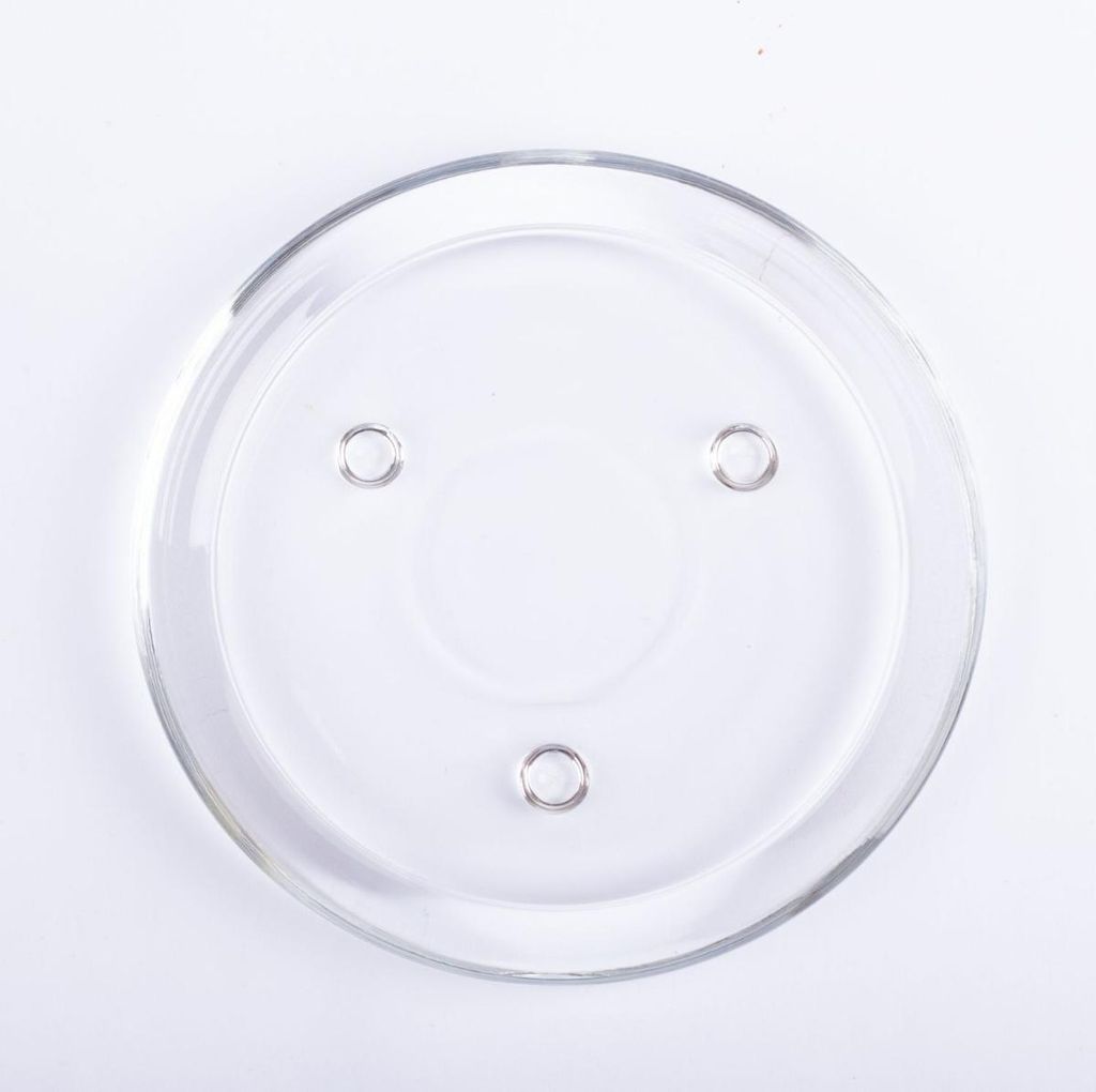 INNA-Glas Runder Kerzenuntersetzer VINCENTIA aus Glas, klar, Ø14 cm - Kerzen Glasuntersetzer
