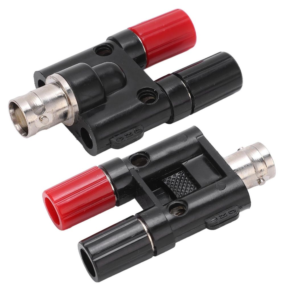 2 Stück BNC-Buchse auf 4-mm-Doppelbananenbuchse HF-Koaxial-Splitter-Adapterstecker