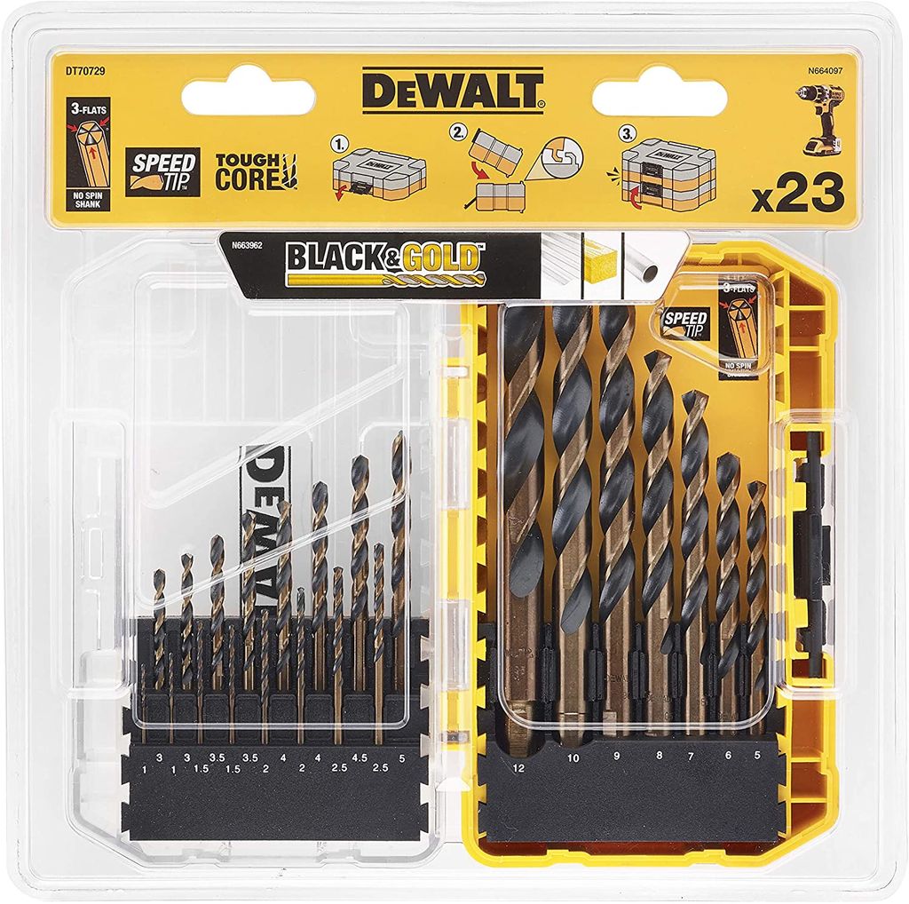 DEWALT Metallbohrer-Set 23-tlg. HSS-G Immagine del prodotto 