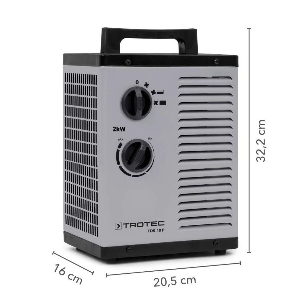 TROTEC Keramik Heizlüfter TDS 10 P Elektroheizer inkl. Produktbild 3