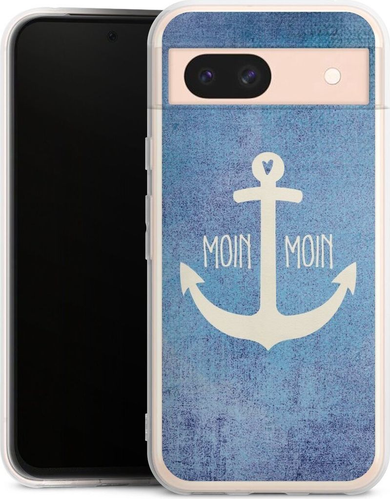 DeinDesign Handyhülle für Google Pixel 8a Silikon Hülle Case Smartphone Schutzhülle Anker Blau maritim
