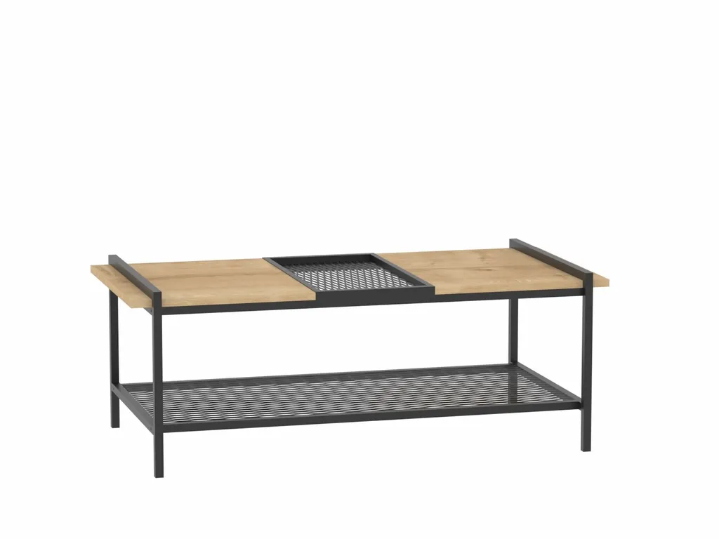Table basse noyer résistante en mélamine espagnole - Modèle Mata