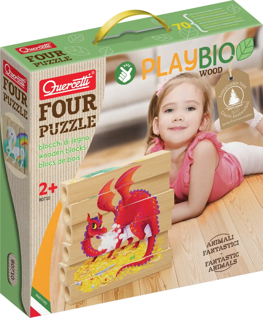 Puzzle Quercetti Animaux Fantastiques pour l'Éveil des Enfants