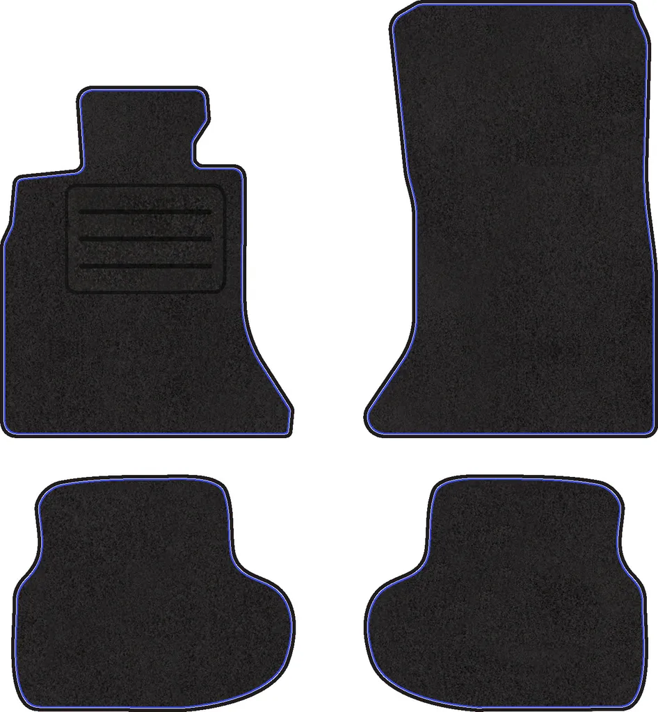 Tappetini Auto Velluto BMW 5 F11 LCI 2010-2017 - 4 Pezzi Nuovo Nero