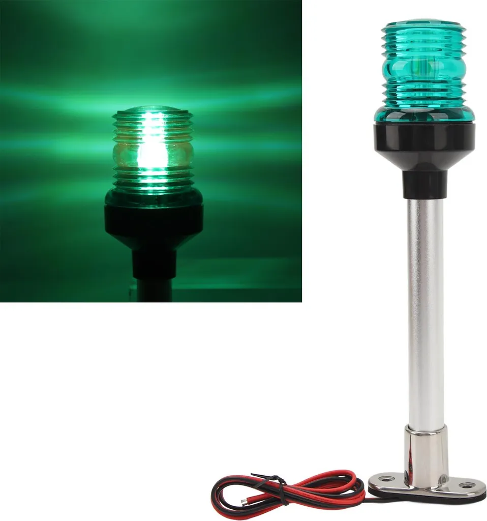 Luce Verde 360° per Barche da Pesca - LED 10" - Acciaio Inox 316