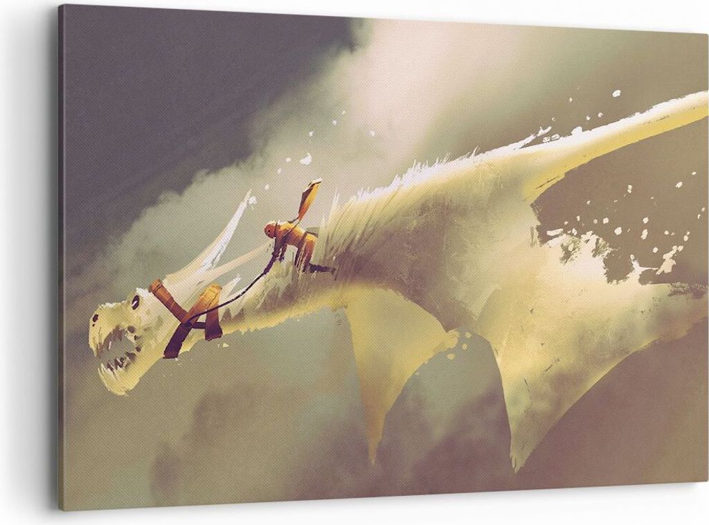 Bild auf Leinwand - Leinwandbild - Kreatur Abstraktion - 120x80cm - Wand Bild - Wanddeko - Leinwanddruck - Bilder - Kunstdruck - Wanddekoration - L...