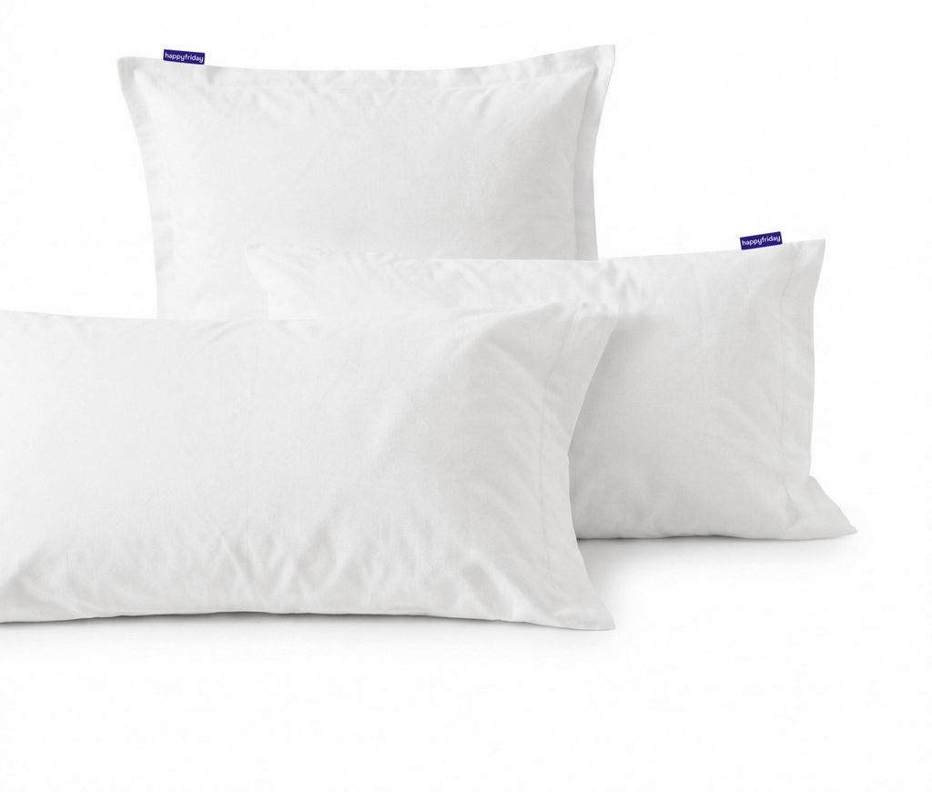 Basic Kissenbezug Weiss 40x60 cm (Kinderbett) 100% Baumwolle Hergestellt in Europa