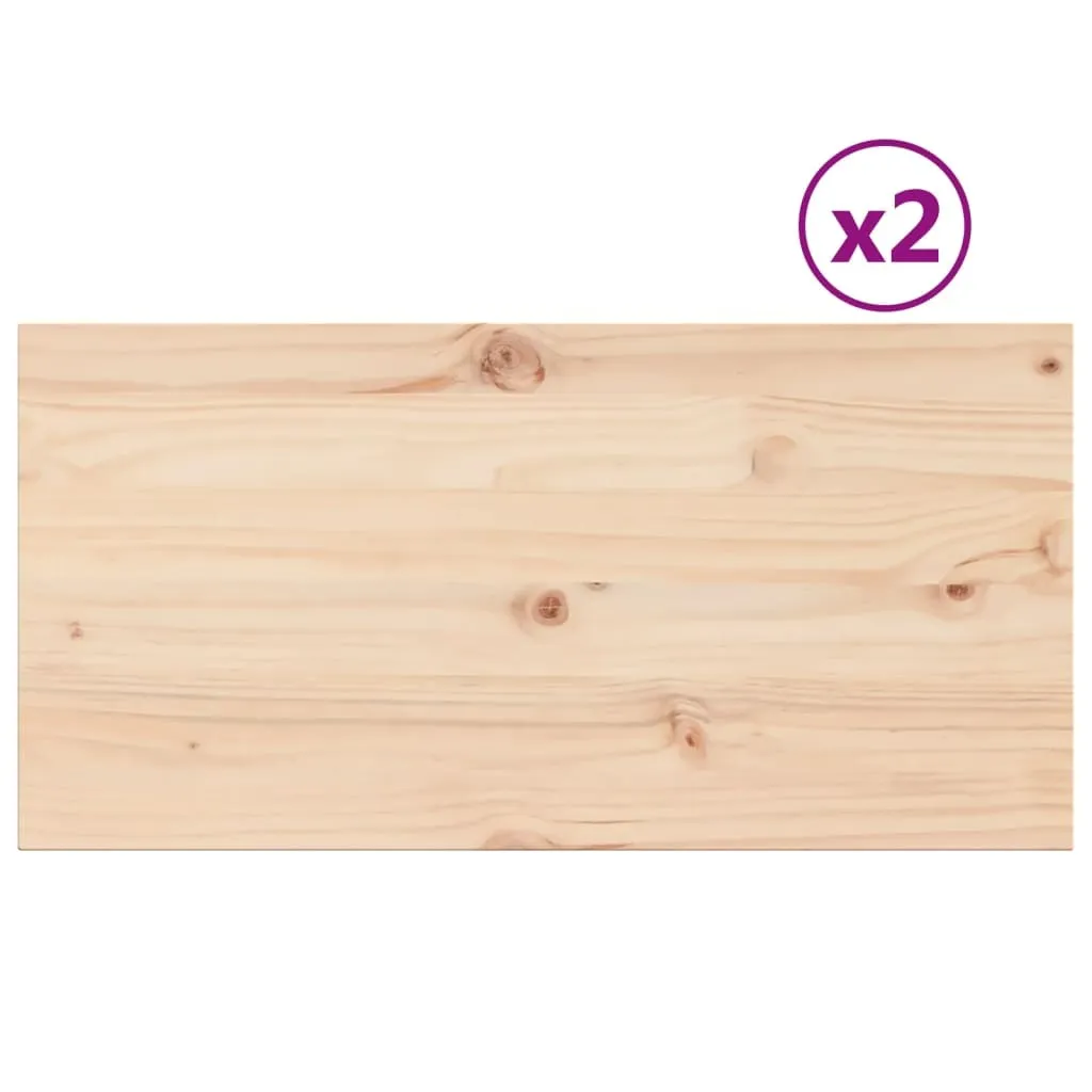 SYFAX™ Piani Tavolo 90x45 Legno Massello Pino - Set 2 Pezzi Naturale