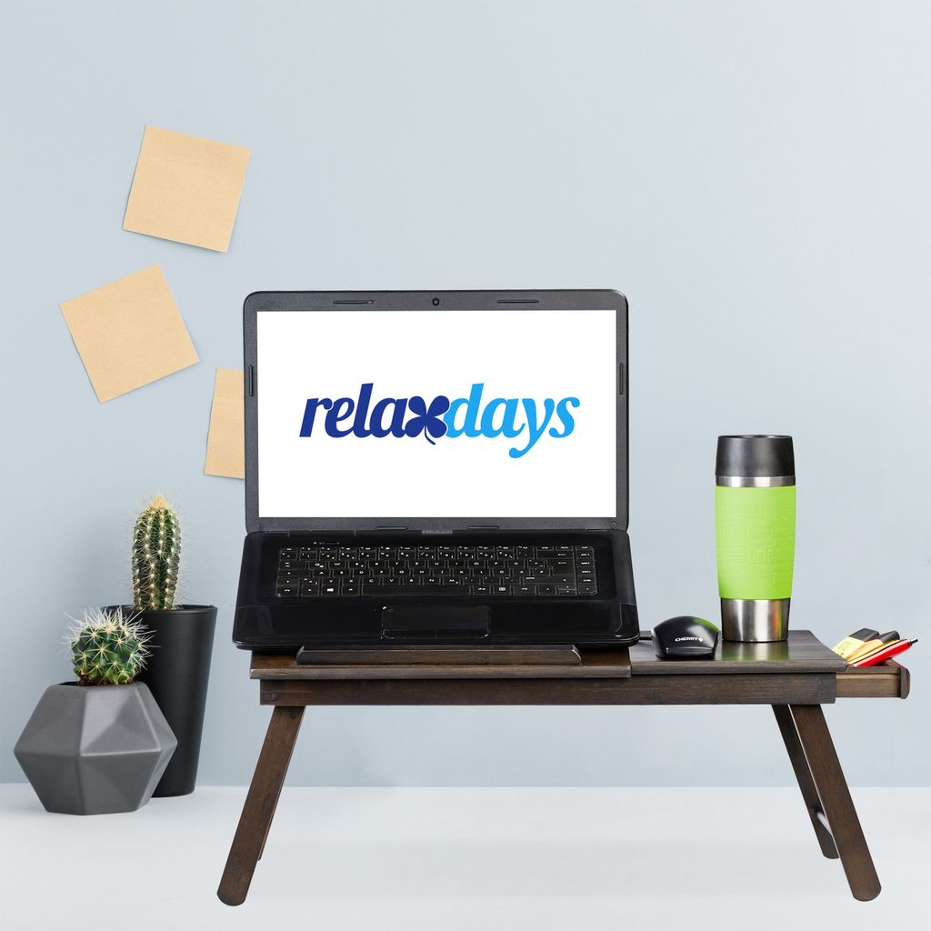 relaxdays Notebook-Betttablett braun Produktbild 5