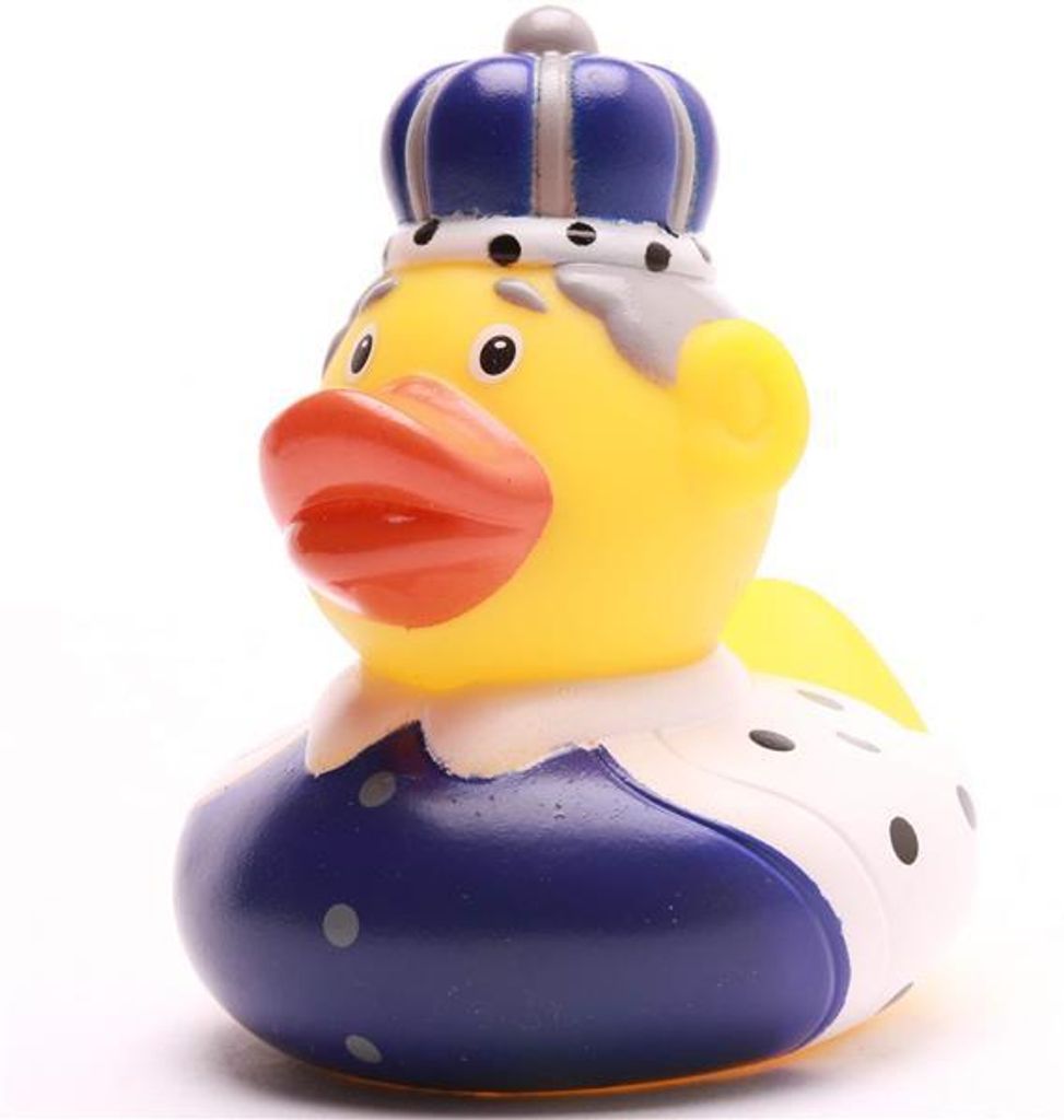 Badeente King Charles blau Vinyl 10,5 cm Produktbild 