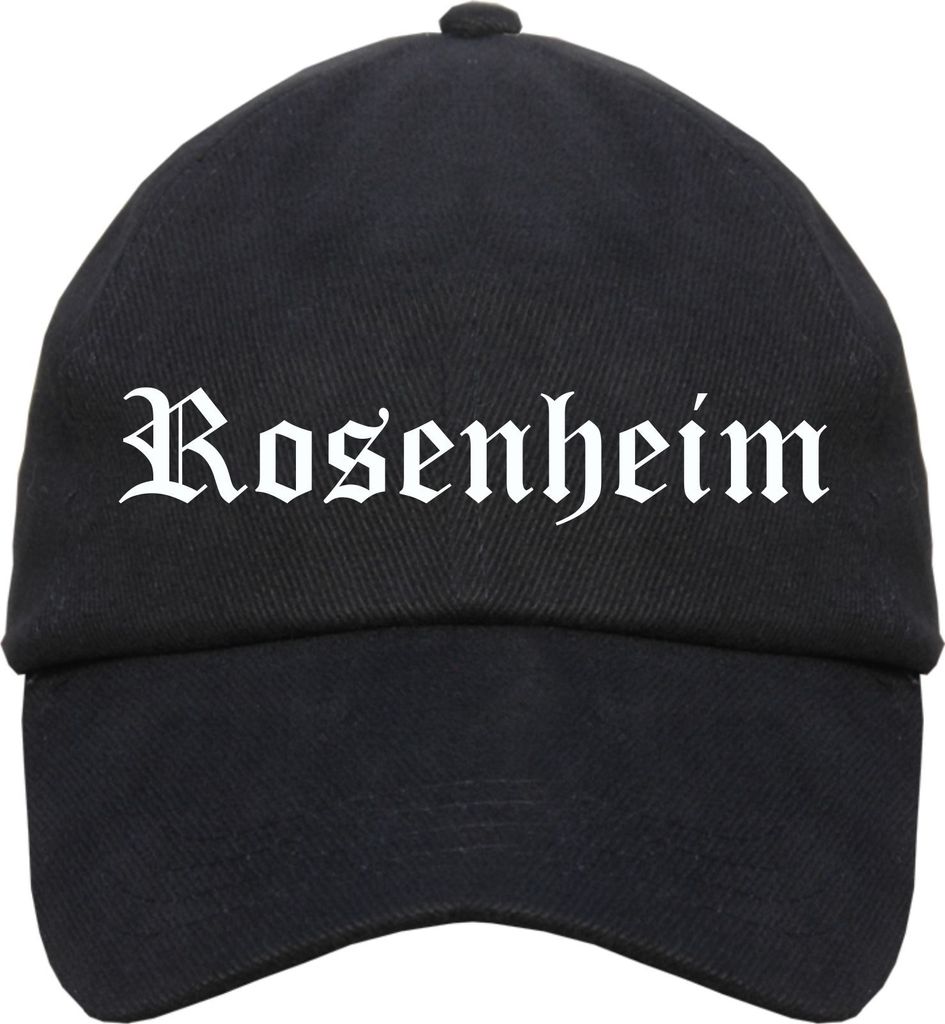Rosenheim Cappy - Altdeutsch bedruckt - Schirmmütze Cap Einheitsgröße Schwarz