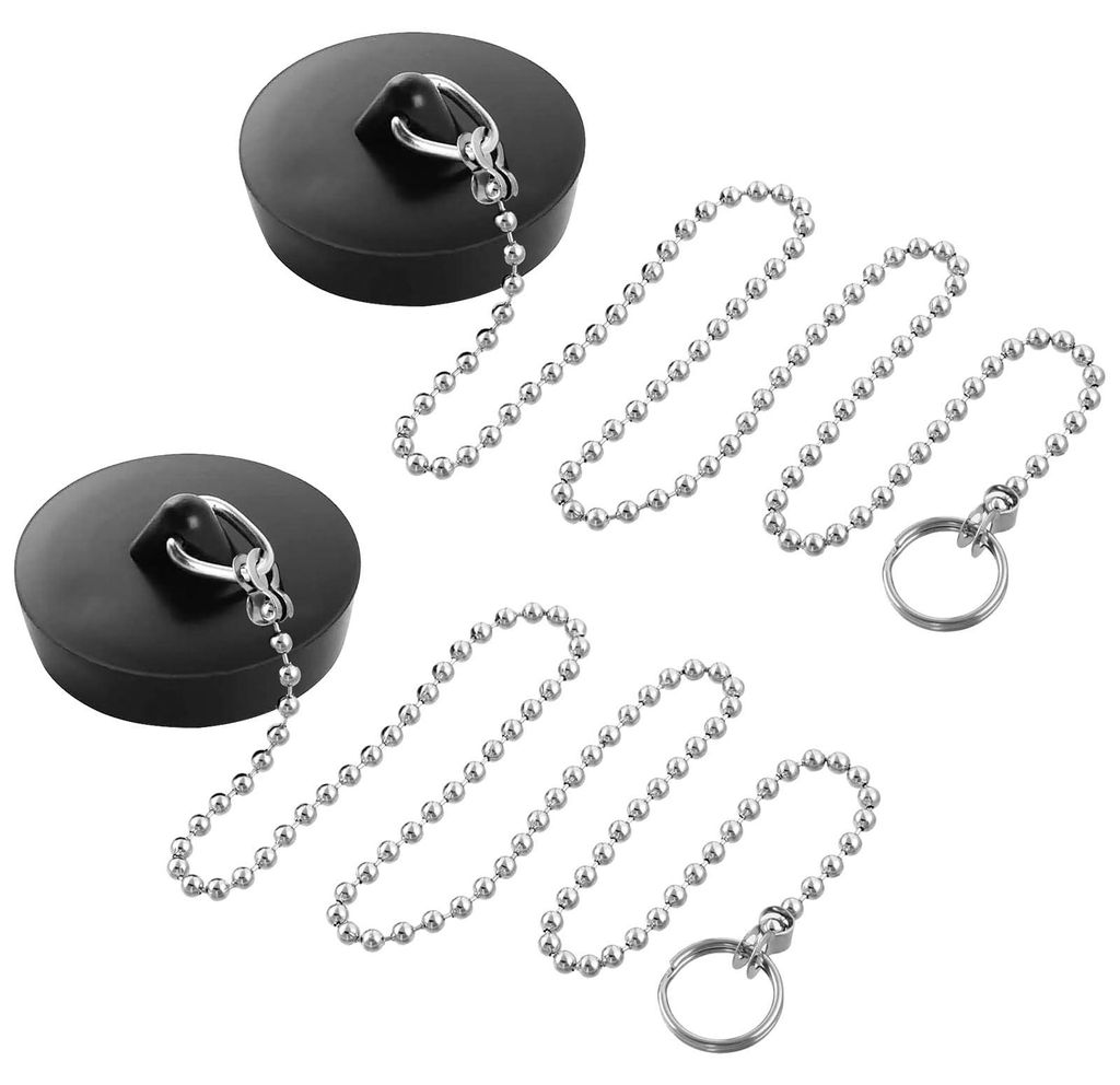 Set mit 2 Abflussstopfen, Gummistopfen für Spülbecken, universelle 45 mm Abflussstopfen für Spülbecken, Badewannenstopfen, Spülbeckenstopfen m...