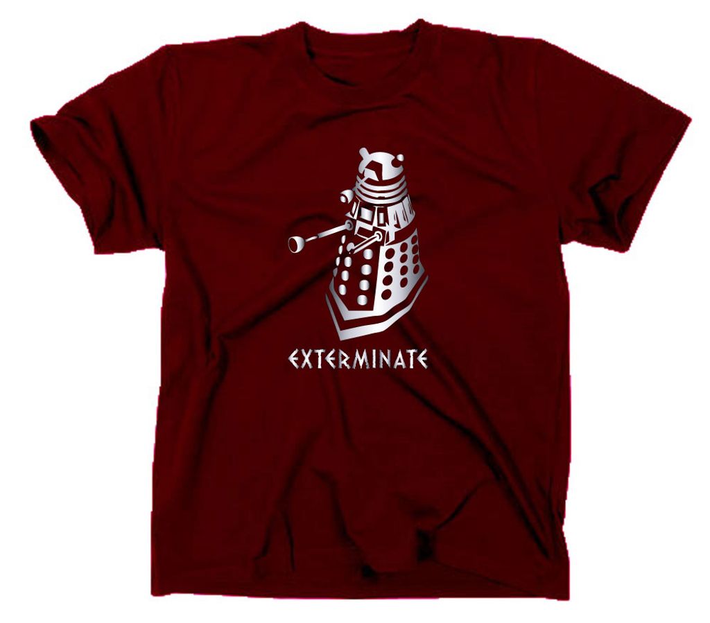 Styletex23 T-Shirt Dalek Exterminate, maroon, L