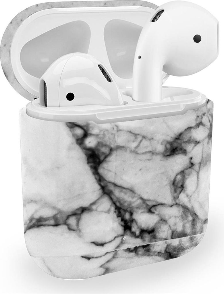 Hülle Marmor Muster AirPods 1 2 Gen Qi Schutzhülle robuster Bumper Muster Weiß