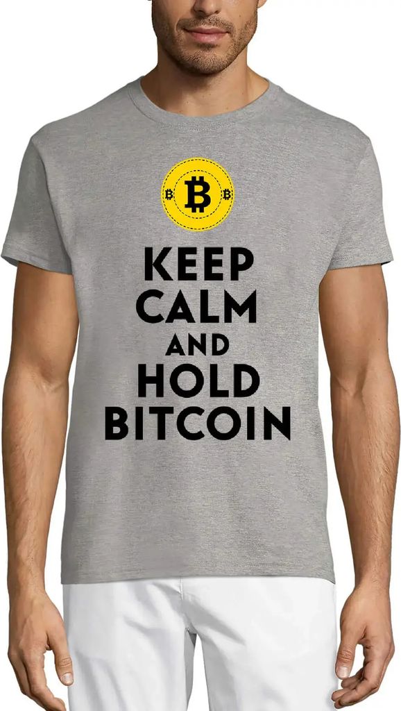 Herren Grafik T-Shirt Bewahren Sie Ruhe und halten bitcoin Händler Zitat - Krypto Bergbau – Keep Calm And Hold Bitcoin Traders Quote - Crypto Mi...