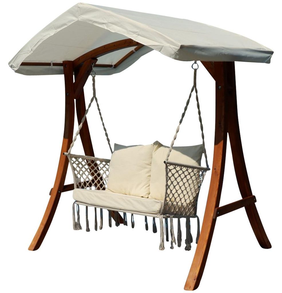 ALEOS. Design Hollywood Schaukel mit Sitzbank Waikiki aus Produktbild 