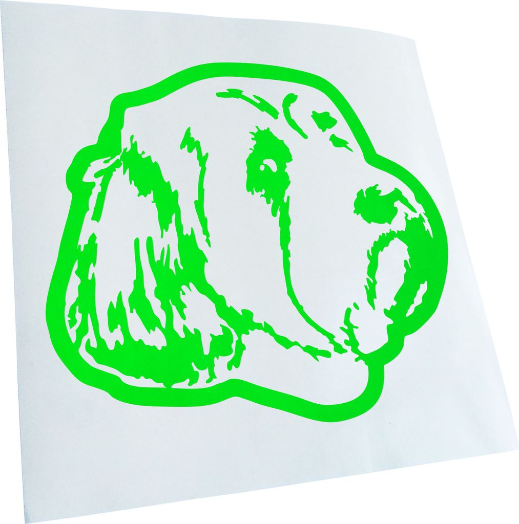 Kiwistar - Autoaufkleber - Tibetan Terrier Hund - Neongrün - 24x20cm - Aufkleber für Auto, Laptop, Fahrrad, LKW, Motorrad Mehrfarbig JDM Decal Ra...