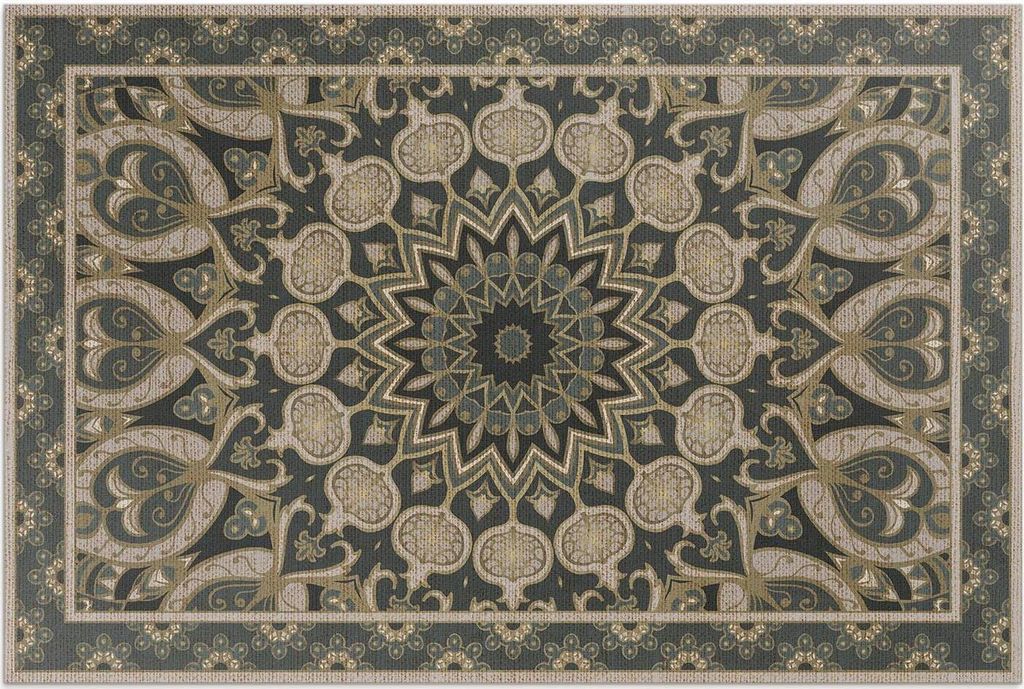Mandala Ornamental Dekorativ – Vinylteppich – 120x180 cm – Outdoor Teppich – Terrasse – Wetterfest – Modern