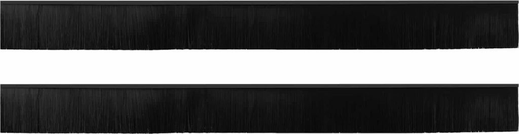 vidaXL Selbstklebende Türbürstendichtungen 2 pcs Schwarz 100 cm