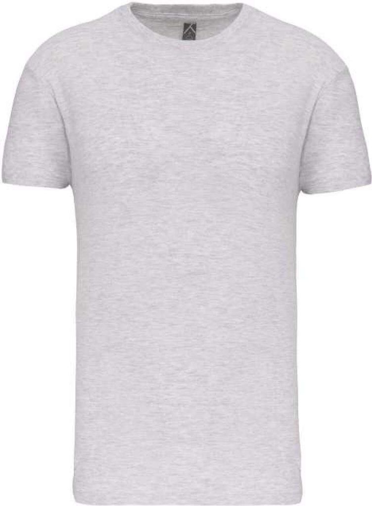 Kariban Herren T-Shirt Round Neck Oberteil Shirt Basic Rundhals, Größe:2XL, Farbe:Ash Heather