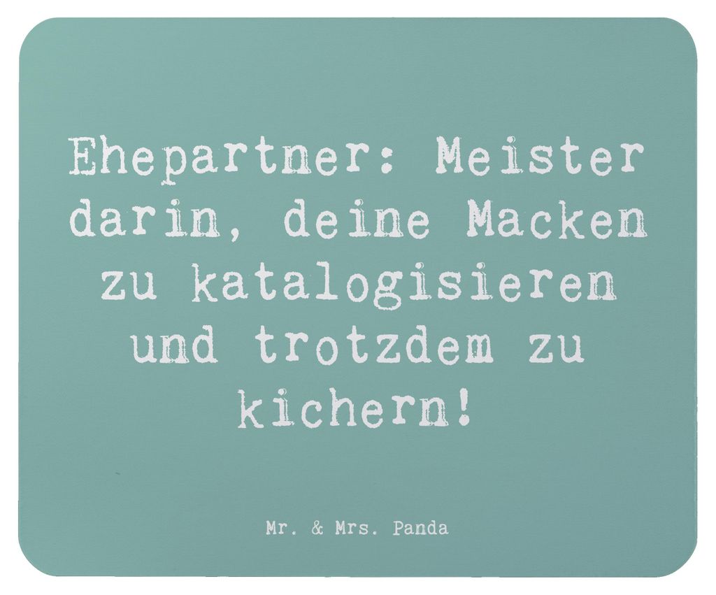 Mr. & Mrs. Panda Mousepad Spruch Ehepartner Schätze - Produktbild 