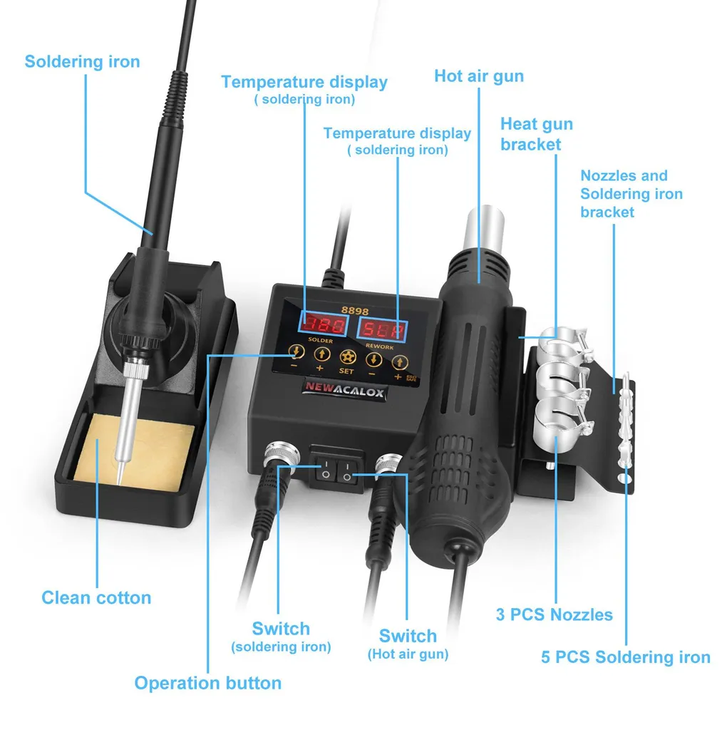 Poste à souder électronique 80W - Station de soudure LCD精密型