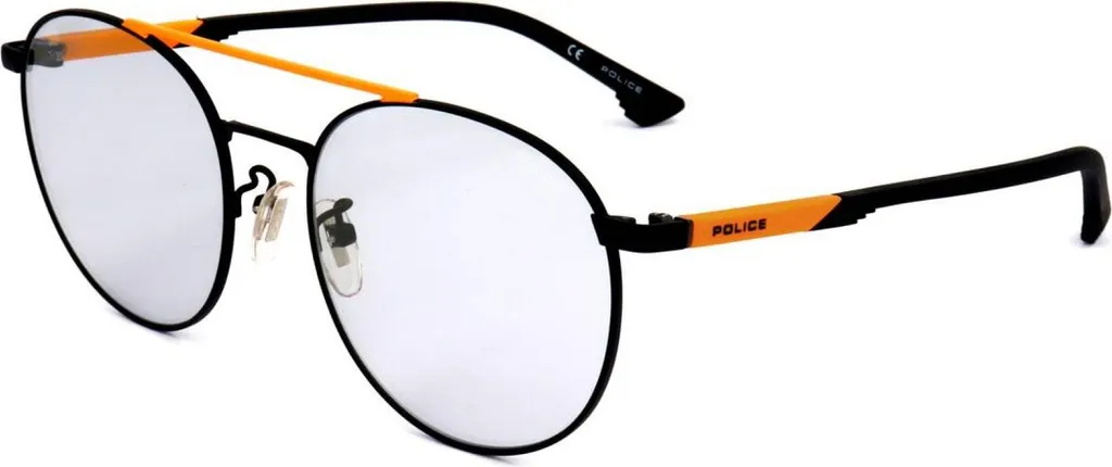 POLICE SPL717 Nero opaco-arancione op. 55/19/145 Occhiali da sole da uomo
