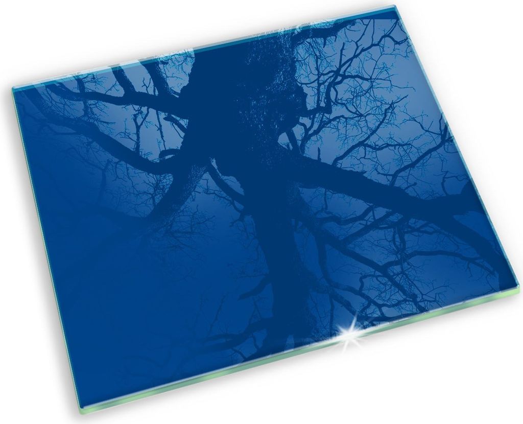 Untersetzer für Grabkerze Motiv Grabstein Gummifüße - 60x52 cm - Blaue Farbe