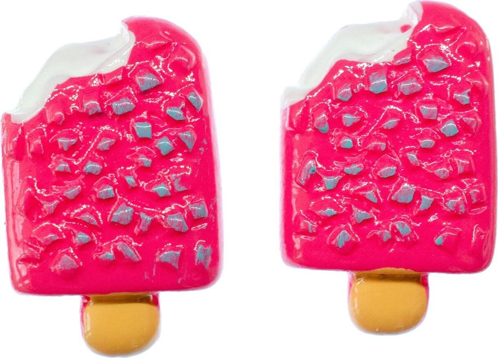 Eis am Stiel Ohrstecker Ohrringe Miniblings Eiscreme Schokoeis süß pink Biss