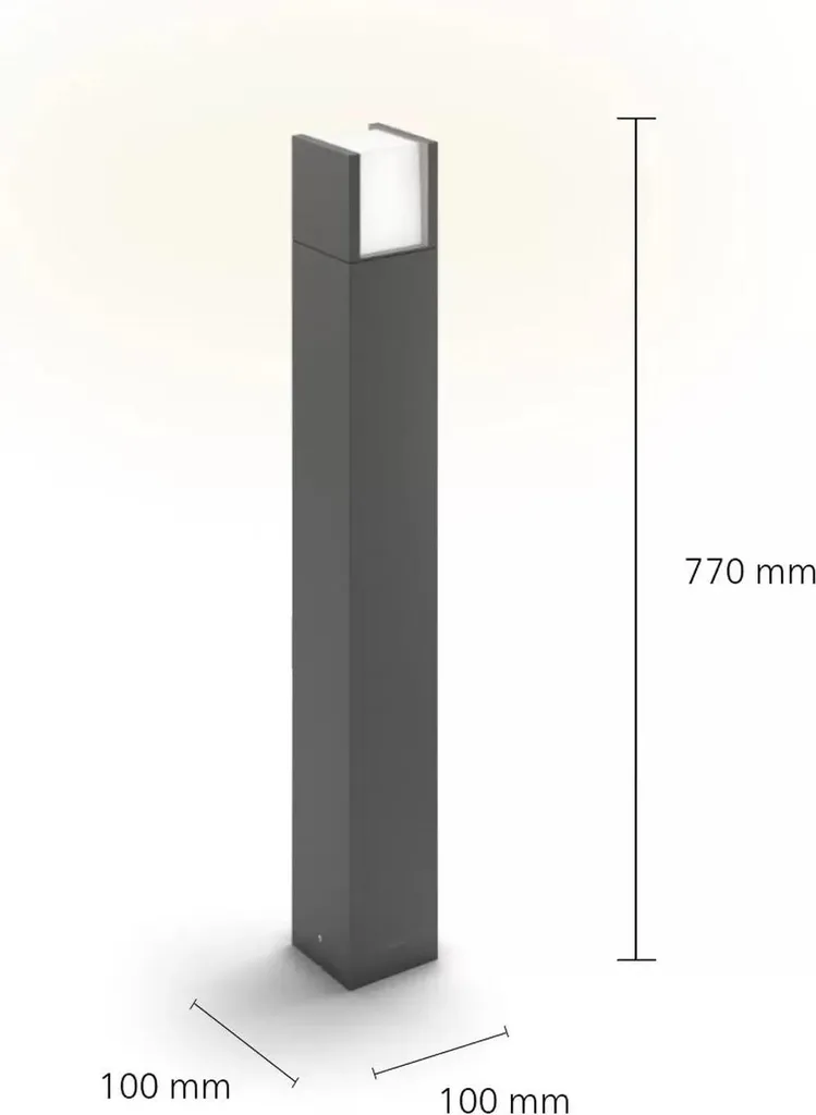 Éclairage de Jardin Philips Arbour Anthracite Borne LED Basse Conso - 3