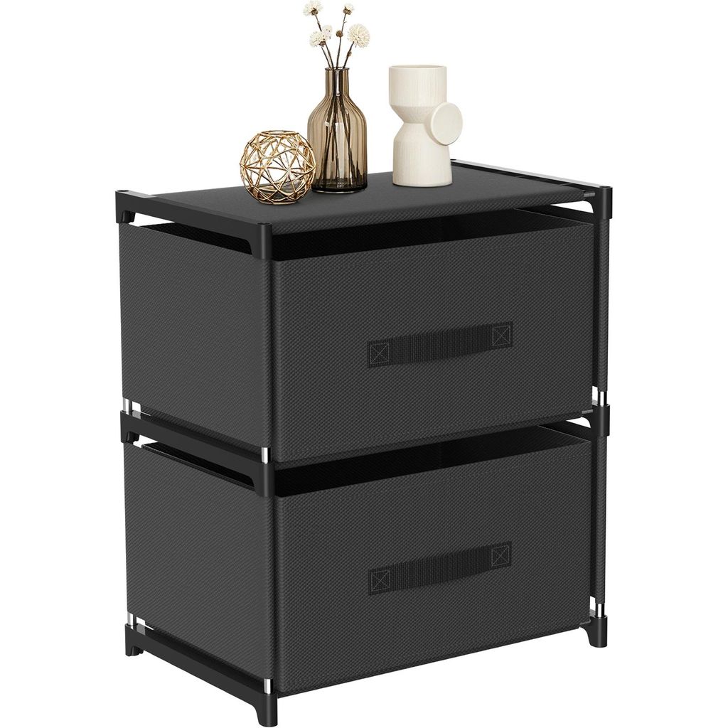 Verdego Kommode mit 2 Stoffschubladen, 40x26x46cm Produktbild 