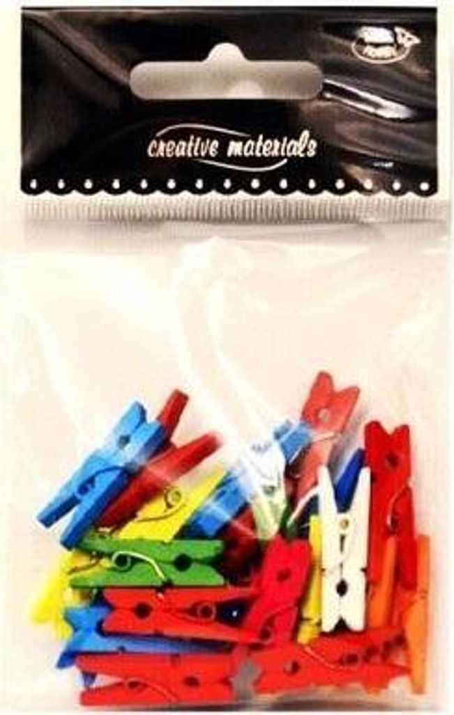 Klamerki kolorowe małe ok. 25szt