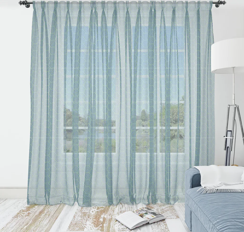 ABAKUHAUS Tenda geometrica rustica, rombi e pois, tenda con passanti e ganci per camera da letto