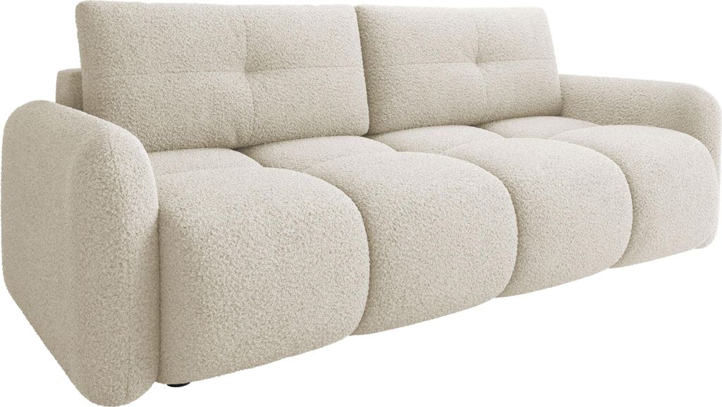 MIRJAN24 Sofa Sandy, Polstersofa mit Schlaffunktion, mit Bettkasten (Farbe: Lambi 05)