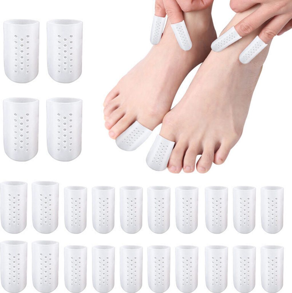 24 Stück Zehenschutz Großer Zeh, Atmungsaktive Silikon Gel Produktbild 
