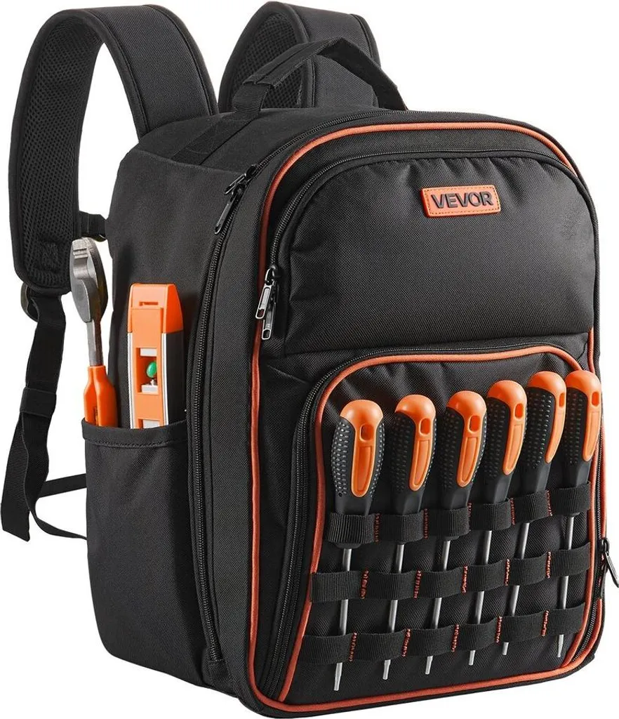 Sac porte-outils multifonction 49 poches avec compartiment renforcé