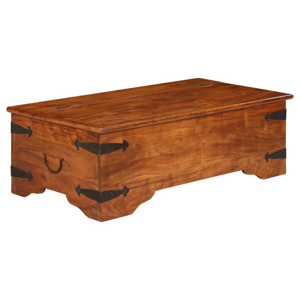vidaXL Table basse en bois massif avec finition couleur Image du produit 