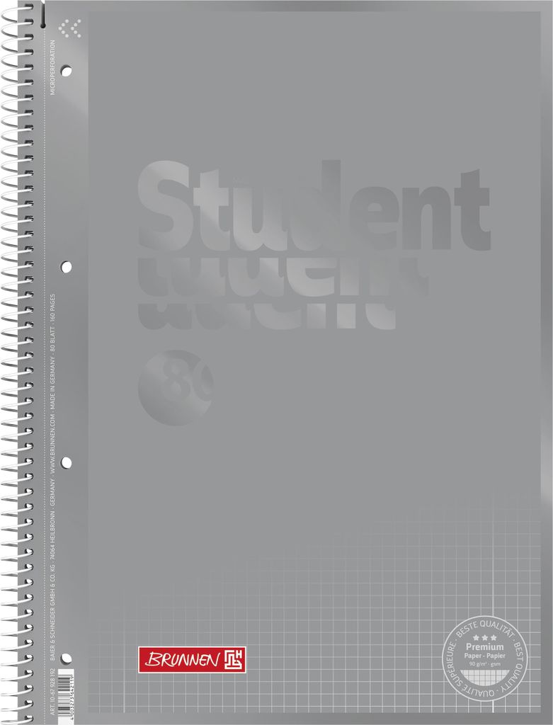 BRUNNEN 1067928192 Collegeblok Student Premium Colour Code Productafbeelding 