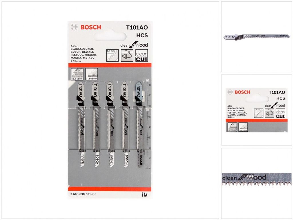 BOSCH 2608630031 5 BOSCH T 101 AO Clean pre pílové listy na Obrázok produktu 