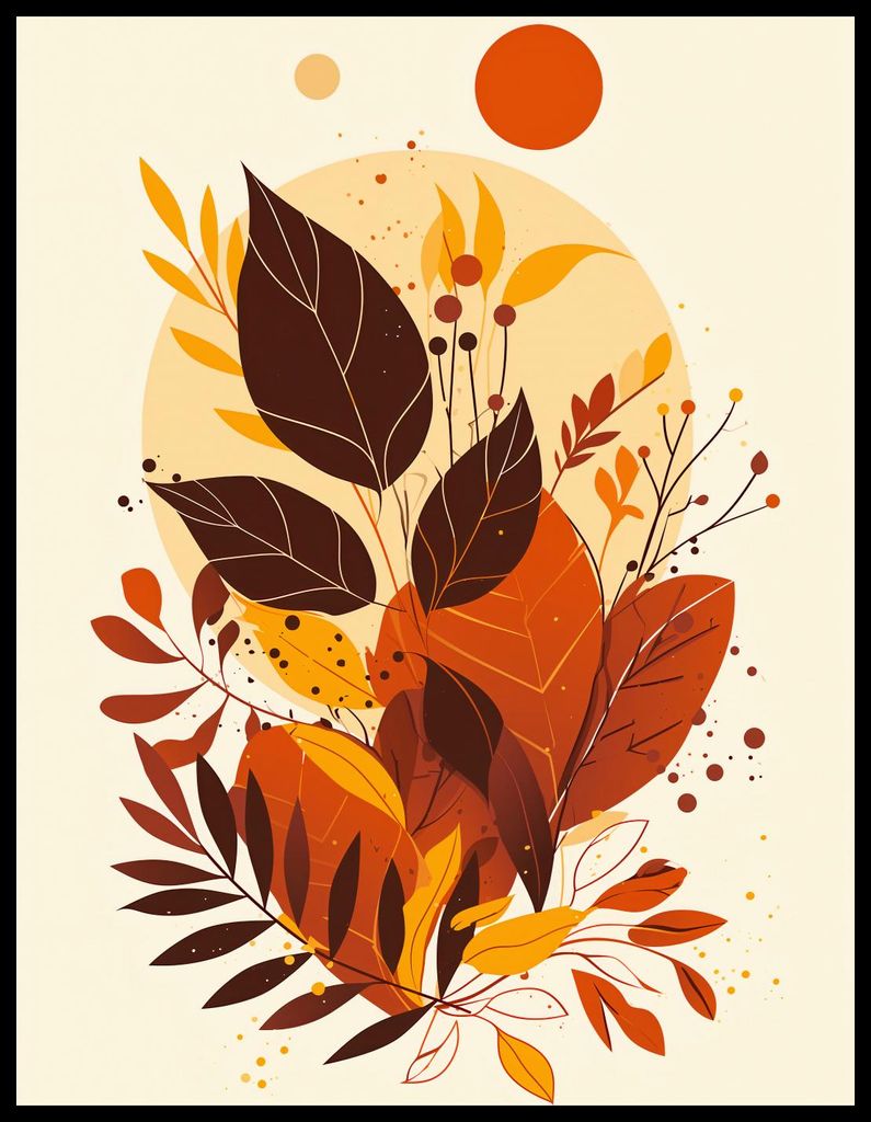 Plakat 50x65cm Buntes Antlitz des Herbstes