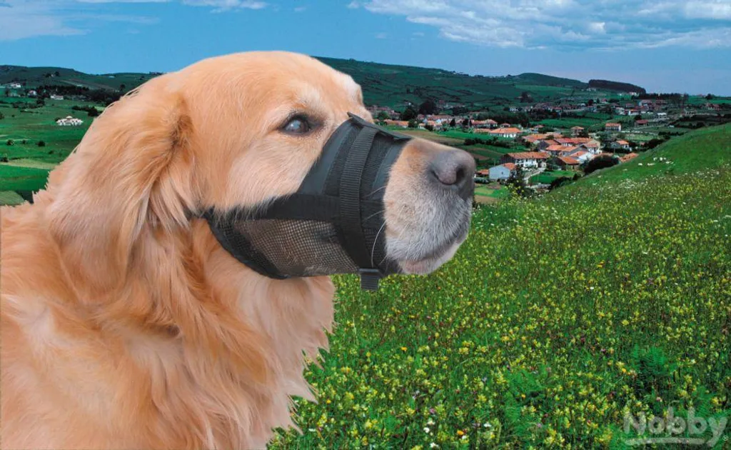 Nobby Musero Cane Taglia 4 Nero Regolabile - Robusto e Pratico per Grandi Taglie
